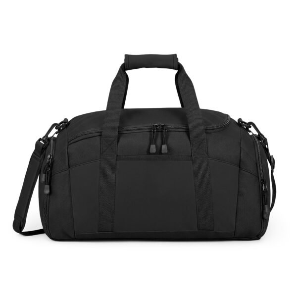 3644811459392477514_2048.jpeg Minimal Logo Gym Bag | Black Duffle with Front Pocket, Adjustable Strap