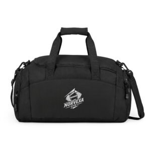 679151562753177455_2048.jpeg Minimal Logo Gym Bag | Black Duffle with Front Pocket, Adjustable Strap